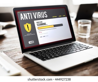 Antivirus Alert Firewall Hacker Protection Safety Concept