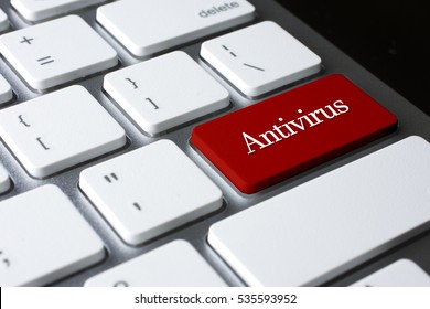 Antivirus On White Keyboard