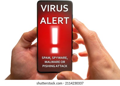 Anti-virus program on a smartphone reports virus alert