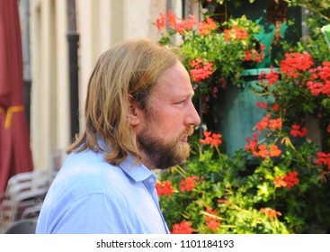 
Anton Hofreiter, Member Of Parliament, Group Chairman Of Bündnis 90 / Die Grünen At A Community Meeting On 29.08.2017 In Haltern Am See, NRW, Germany