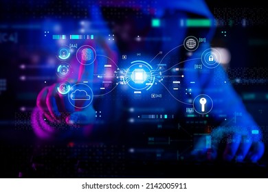antonymous hacker online data hacking VPN Virtual Private Network, cybersecurity internet privacy technology computer cyber crime scam virus attack protection, identity privacy antivirus shield  - Shutterstock ID 2142005911