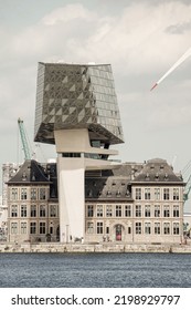 Antwerp, Belgium, 07-09-2022: The Port House One Of The Many Attractions