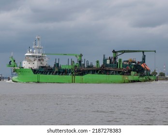 Antwerp, Belgium, 31 July 2022, The SCHELDT RIVER is a Hopper Dredger that was built in 2017 and is sailing under the flag of Belgium