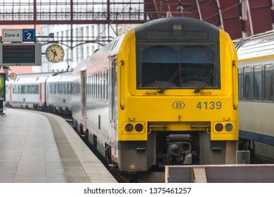 antwerp, flandern/belgium - 14 04 19 : SNCB train in antwerp belgium