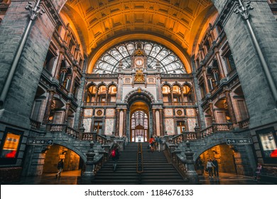 Antwerp train station Belgium