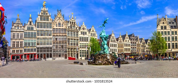 Antwerpen, Belgium.  square of old town
