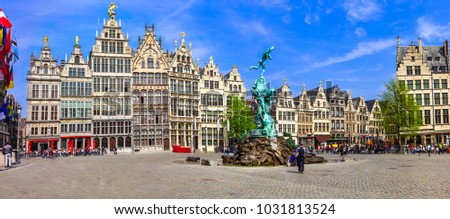 Antwerpen, Belgium.  square of old town