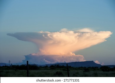 Anvil Cloud Thunderstorm In The Distance