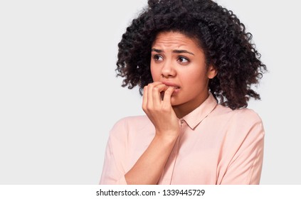 Studio Portrait Shocked African Young Woman Stock Photo (Edit Now ...