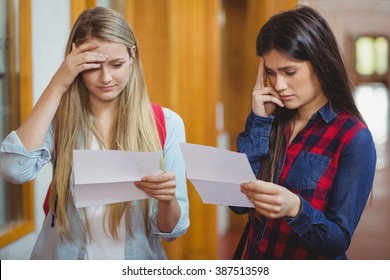 Anxious Students Looking At Results At University