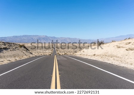 Anza-Borrego state park desert road