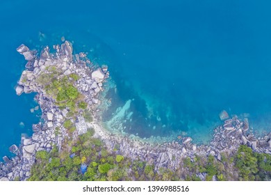 Ao Laem Thian Koh Tao Thailand Drone Aerial Ariel UAV Natural Landscape Seascape No People Copy Space Long Exposure Water Land Coral Reefs