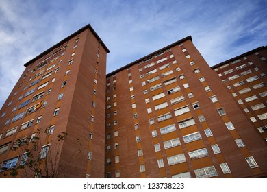 Apartaments Blocks  In A Spanish Working Class Neighborhood