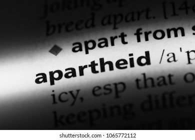 Apartheid Word In A Dictionary. Apartheid Concept.