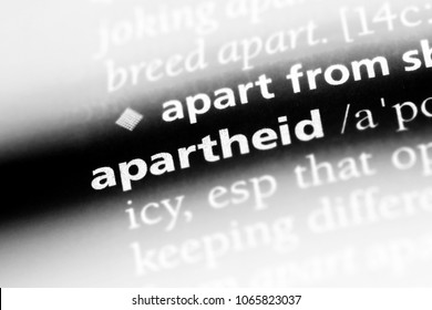 Apartheid Word In A Dictionary. Apartheid Concept.