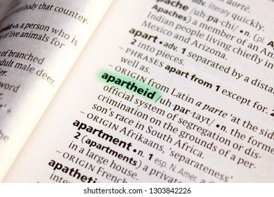 Apartheid Word Or Phrase In A Dictionary.