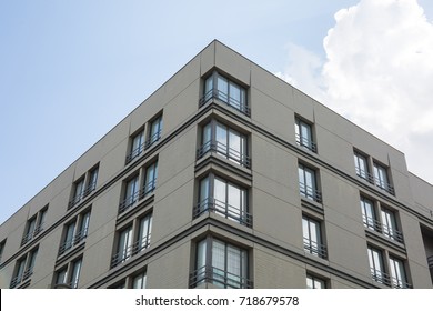 Apartment Block Flat Blocks Building Blue Sky Background