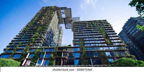 Apartment Block In Sydney NSW Australia With Hanging Gardens And Plants On Exterior Of The Building 