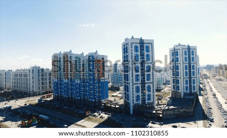 Similar – Image, Stock Photo Panorama prefabricated building