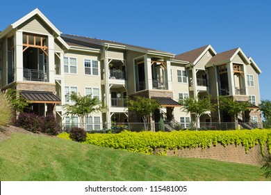 Apartment Building In Suburban Area