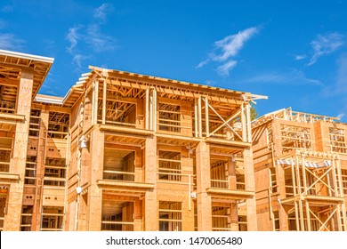 Apartment Building Under Construction On Sunny Day