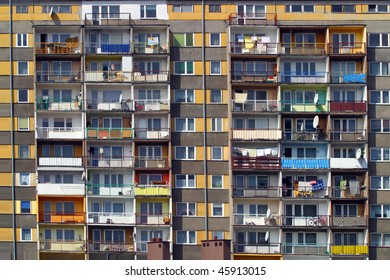 Apartment building in Warsaw Poland.