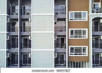 Apartment Building Windows Pattern