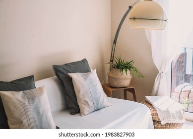 Apartment decorated with a vintage lamp with an antique hairdressing dryer design
 - Shutterstock ID 1983827903