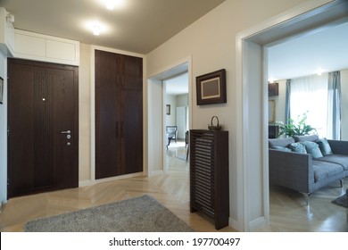 Apartment Entrance Interior With A View To The Rooms