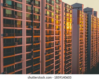 apartment pattern with sun reflection