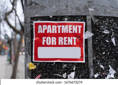 Apartment For Rent Sign On A Textured Background