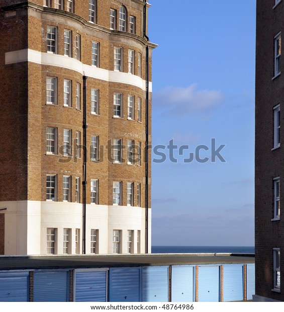 Apartments Flats By Sea Garage Front Stock Photo Edit Now 48764986