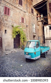 Ape Car On The Street - Vallerano, Lazio, Italy