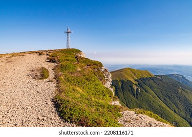 Apennine Mountains In August With Blue Skies