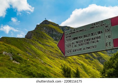 Apennine Mountains In August With Blue Skies