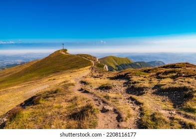 Apennine Mountains In August With Blue Skies