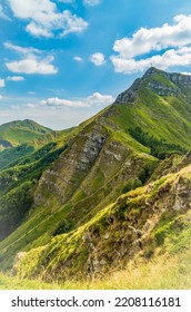 Apennine Mountains In August With Blue Skies