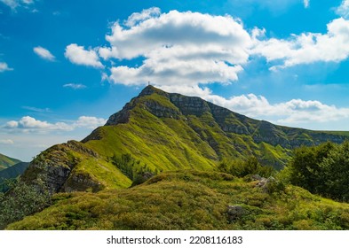 Apennine Mountains In August With Blue Skies