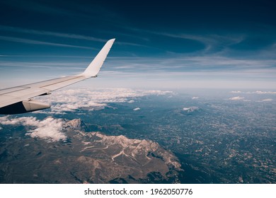 Apennine Mountains In Italy - View From The Plane Window