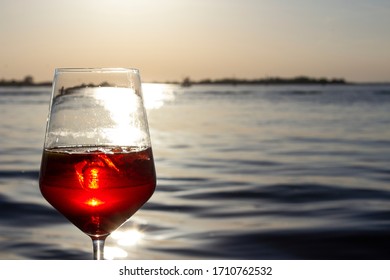 Aperitif In The Venetian Lagoon During Sunset