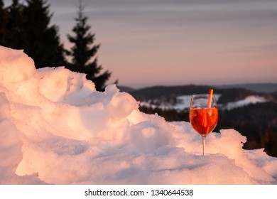 Aperol Winter Time In The Mountains