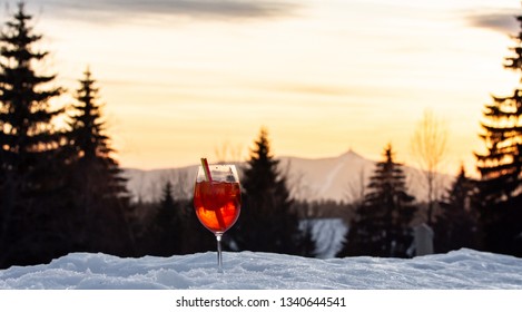 Aperol Winter Time In The Mountains