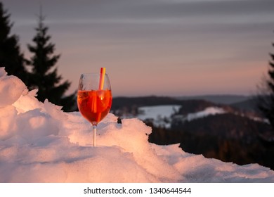 Aperol Winter Time In The Mountains