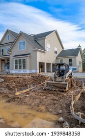 Apex, NC, USA; 20th March 2021: New House Construction In The Booming Economic Growth Area Of North Carolina.