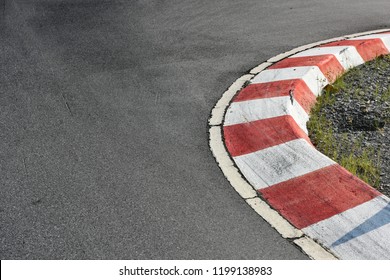 Apex racing track.Motor Track Racing. Close up race track curve. road for car racing ,   - Shutterstock ID 1199138983