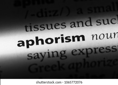 Aphorism Word In A Dictionary. Aphorism Concept.