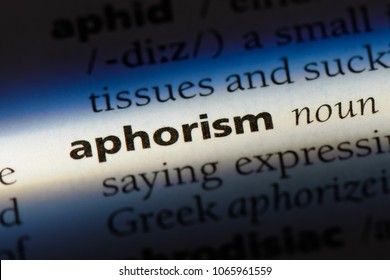 Aphorism Word In A Dictionary. Aphorism Concept.