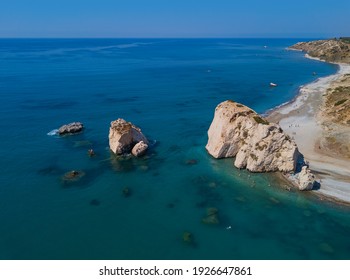 Aphrodite Rock - Paphos Cyprus - Aerial View