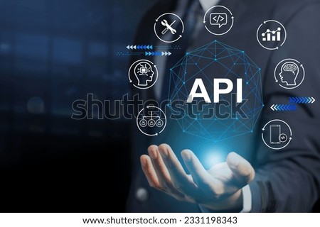 The API  (application programming interface) provides the interface for communication between applications, simplifying application integration.