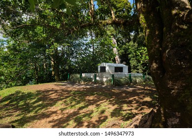 Apia, Upolu / Samoa - 1 September 2019: Robert Louis Stevenson Grave At The Top Of Mount Vaea